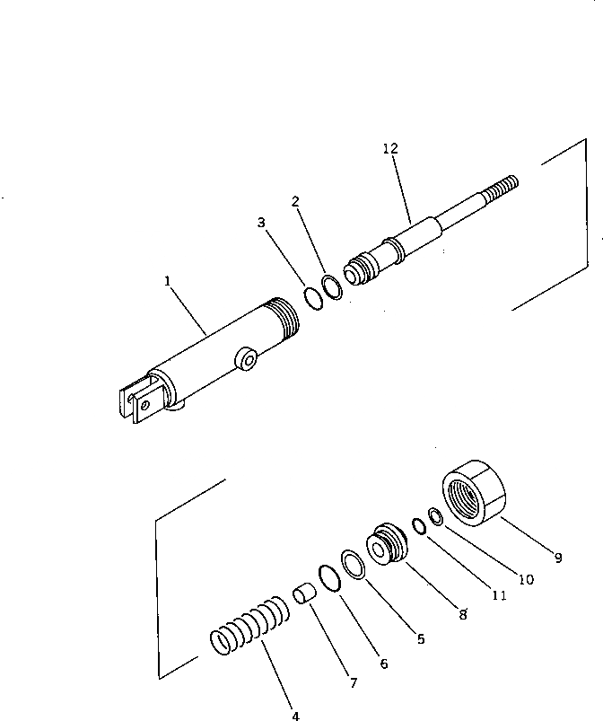 Схема запчастей Komatsu PW60S-3 - ПАРКОВОЧН. BLAKE ЦИЛИНДР В СБОРЕ СИСТЕМА УПРАВЛЕНИЯ