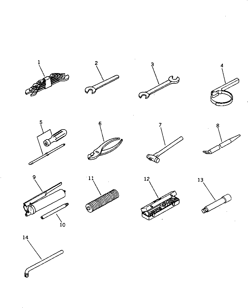 Схема запчастей Komatsu PW60S-3 - ИНСТРУМЕНТ МАРКИРОВКА¤ ИНСТРУМЕНТ И РЕМКОМПЛЕКТЫ