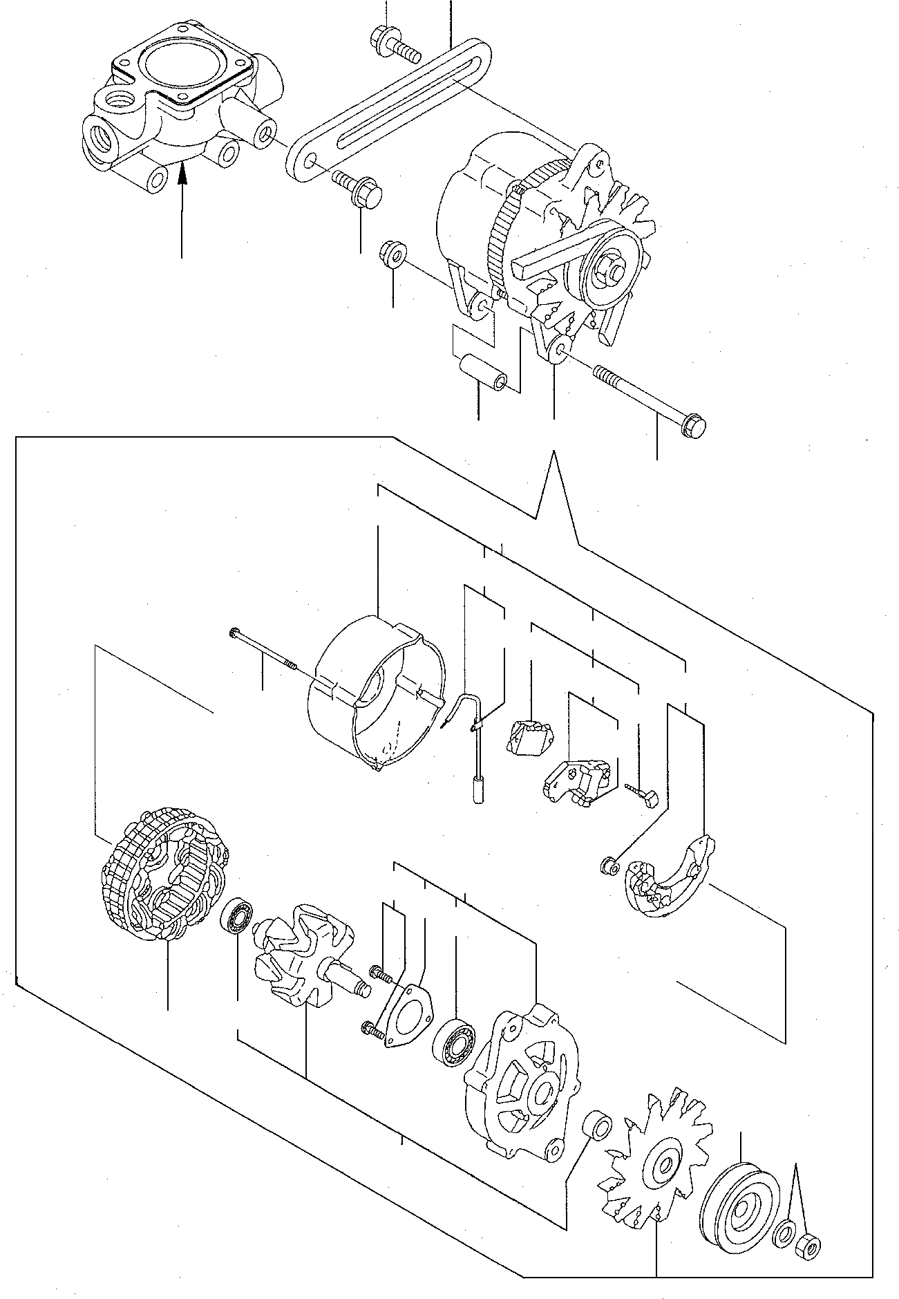 Схема запчастей Komatsu PW75-1 - ГЕНЕРАТОР ДВИГАТЕЛЬ