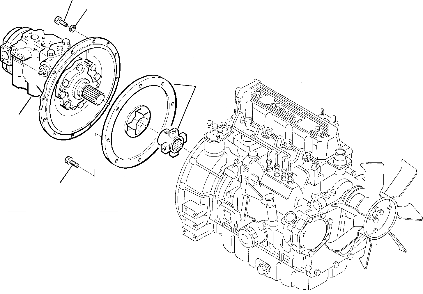 Схема запчастей Komatsu PW75-1 - МЕХ-М ОТБОРА МОЩНОСТИ КОМПОНЕНТЫ ДВИГАТЕЛЯ И ЭЛЕКТРИКА