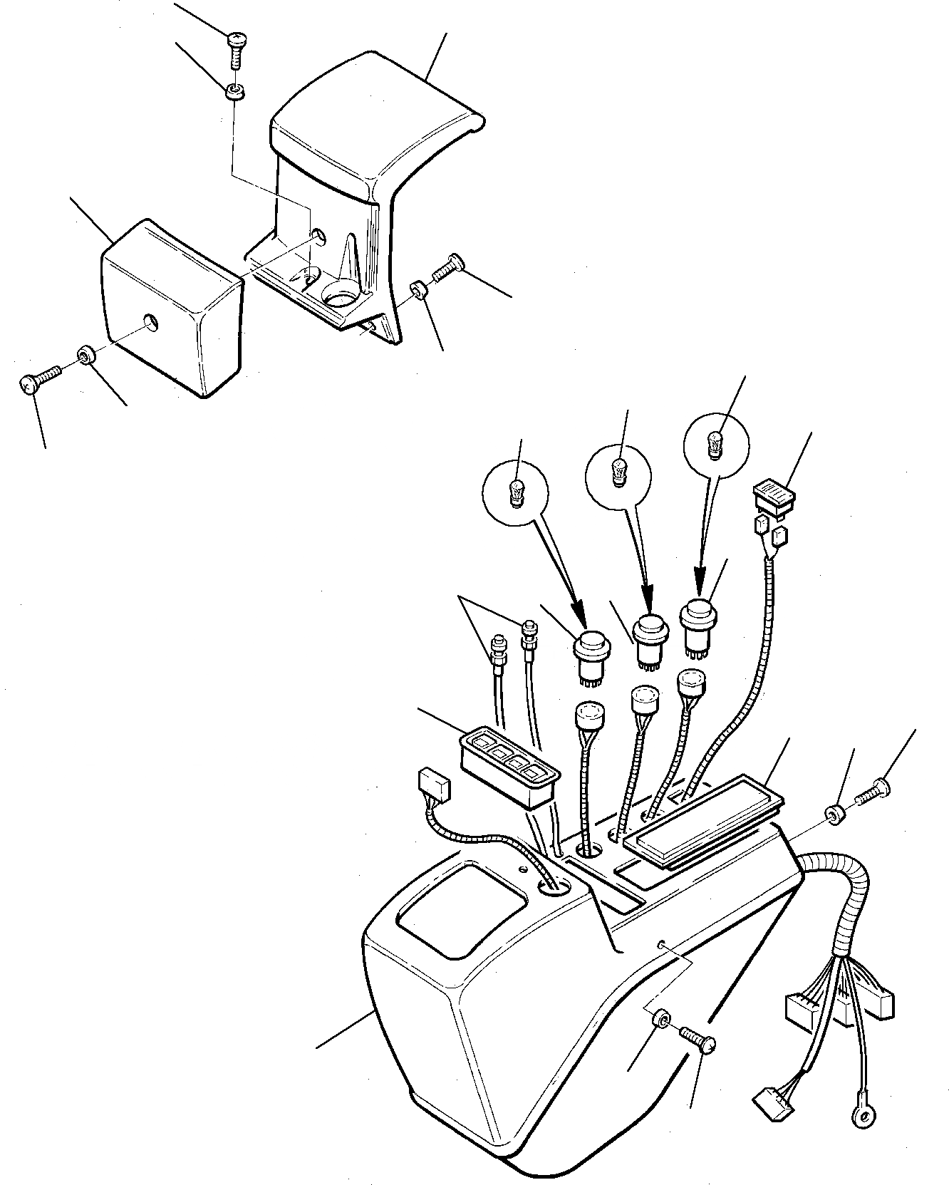 Схема запчастей Komatsu PW75-1 - ЛЕВ. ПРИБОРНАЯ ПАНЕЛЬ (WS) КОМПОНЕНТЫ ДВИГАТЕЛЯ И ЭЛЕКТРИКА