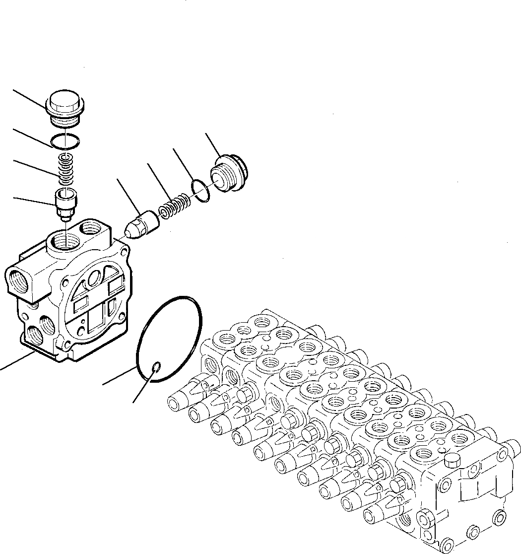 Схема запчастей Komatsu PW75-1 - УПРАВЛЯЮЩ. КЛАПАН (/7) УПРАВЛ-Е РАБОЧИМ ОБОРУДОВАНИЕМ
