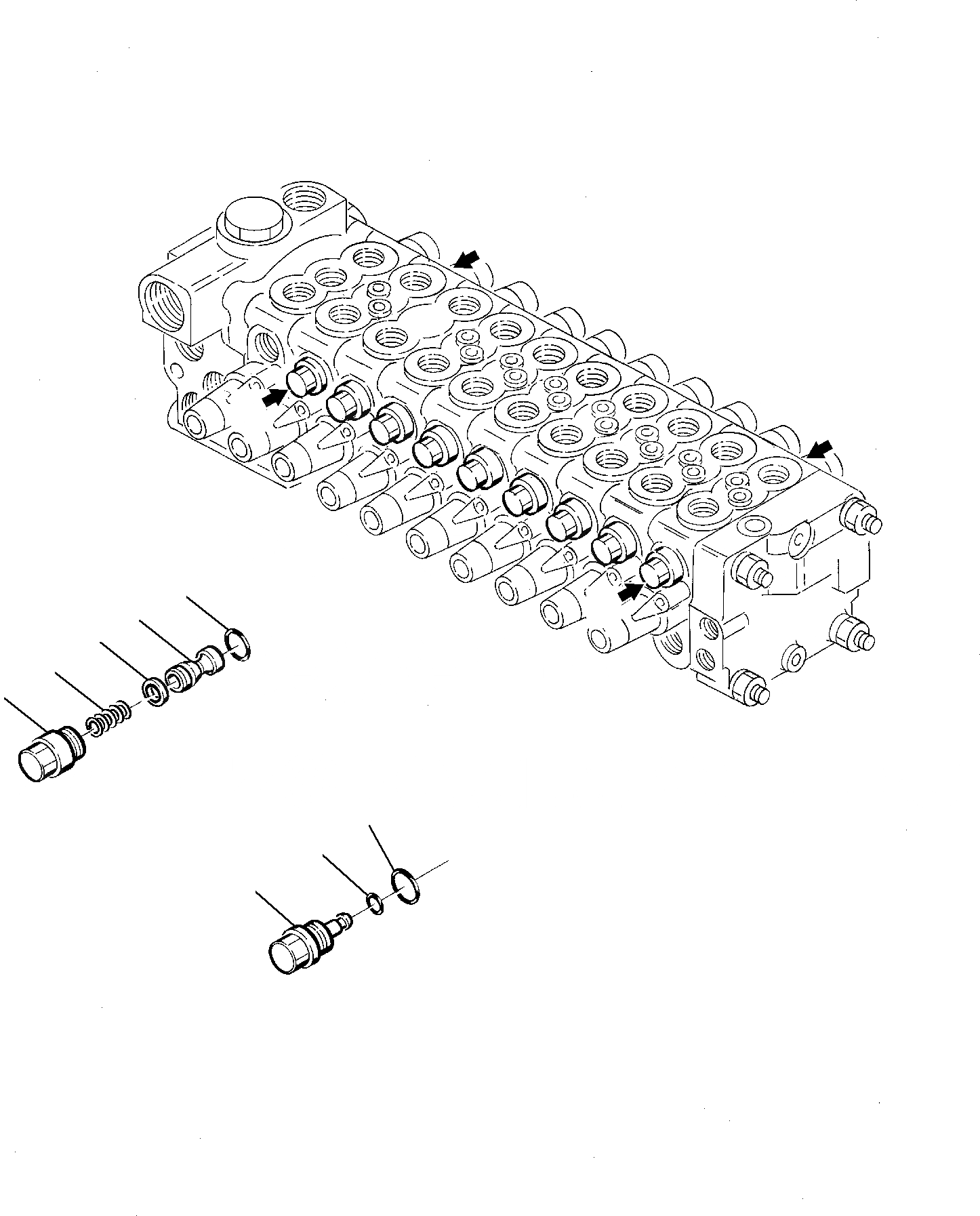 Схема запчастей Komatsu PW75-1 - УПРАВЛЯЮЩ. КЛАПАН (/7) УПРАВЛ-Е РАБОЧИМ ОБОРУДОВАНИЕМ