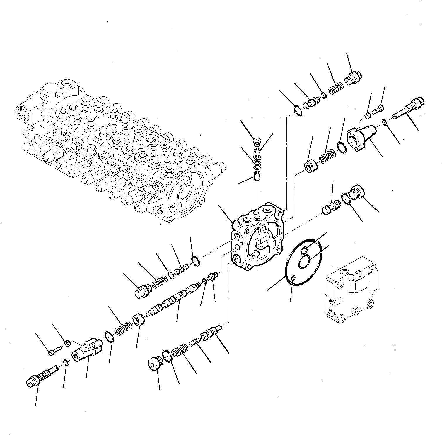 Схема запчастей Komatsu PW75-1 - УПРАВЛЯЮЩ. КЛАПАН (7/7) УПРАВЛ-Е РАБОЧИМ ОБОРУДОВАНИЕМ