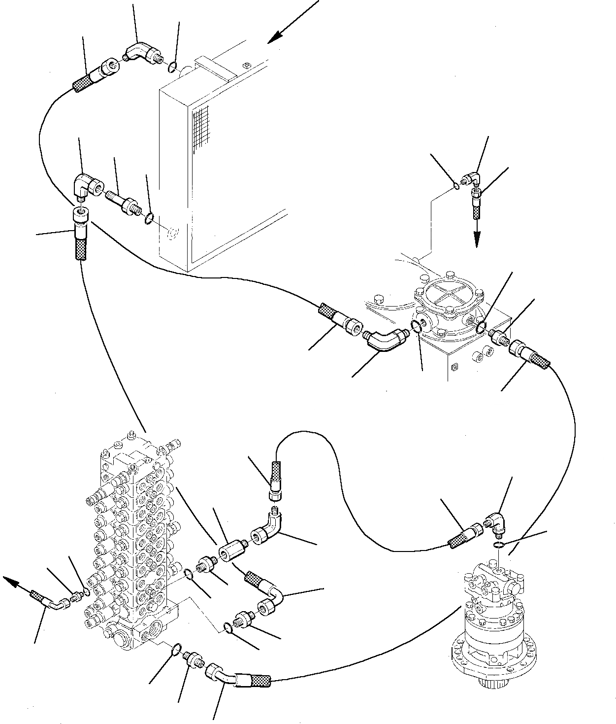 Схема запчастей Komatsu PW75-1 - ГИДРОЛИНИЯ (МАСЛООХЛАДИТЕЛЬ И ВОЗВРАТ. ЛИНИЯ) УПРАВЛ-Е РАБОЧИМ ОБОРУДОВАНИЕМ