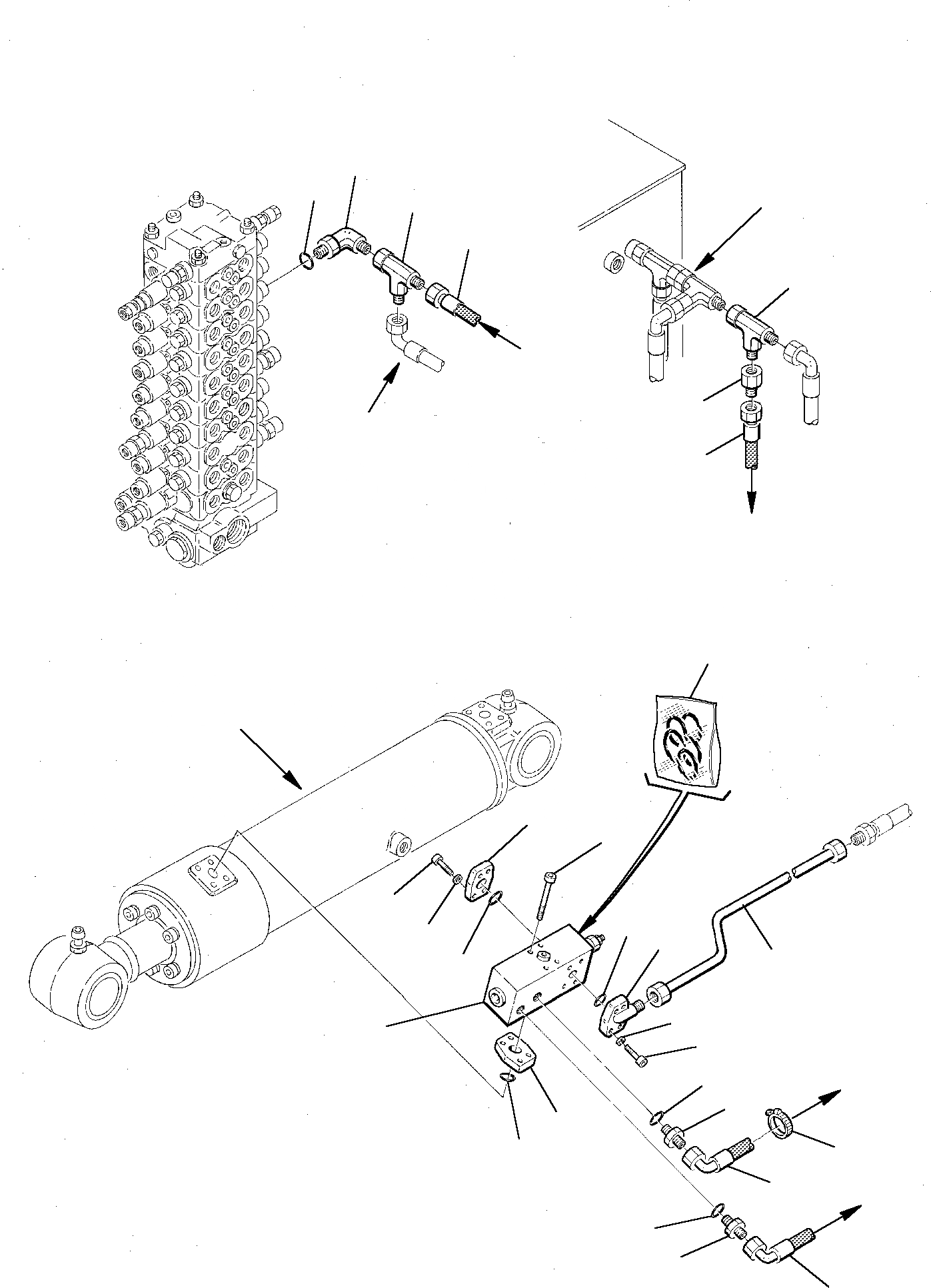 Схема запчастей Komatsu PW75-1 - ГИДРОЛИНИЯ (ЦИЛИНДР РУКОЯТИ) (КЛАПАН БЕЗОПАСНОСТИ) УПРАВЛ-Е РАБОЧИМ ОБОРУДОВАНИЕМ