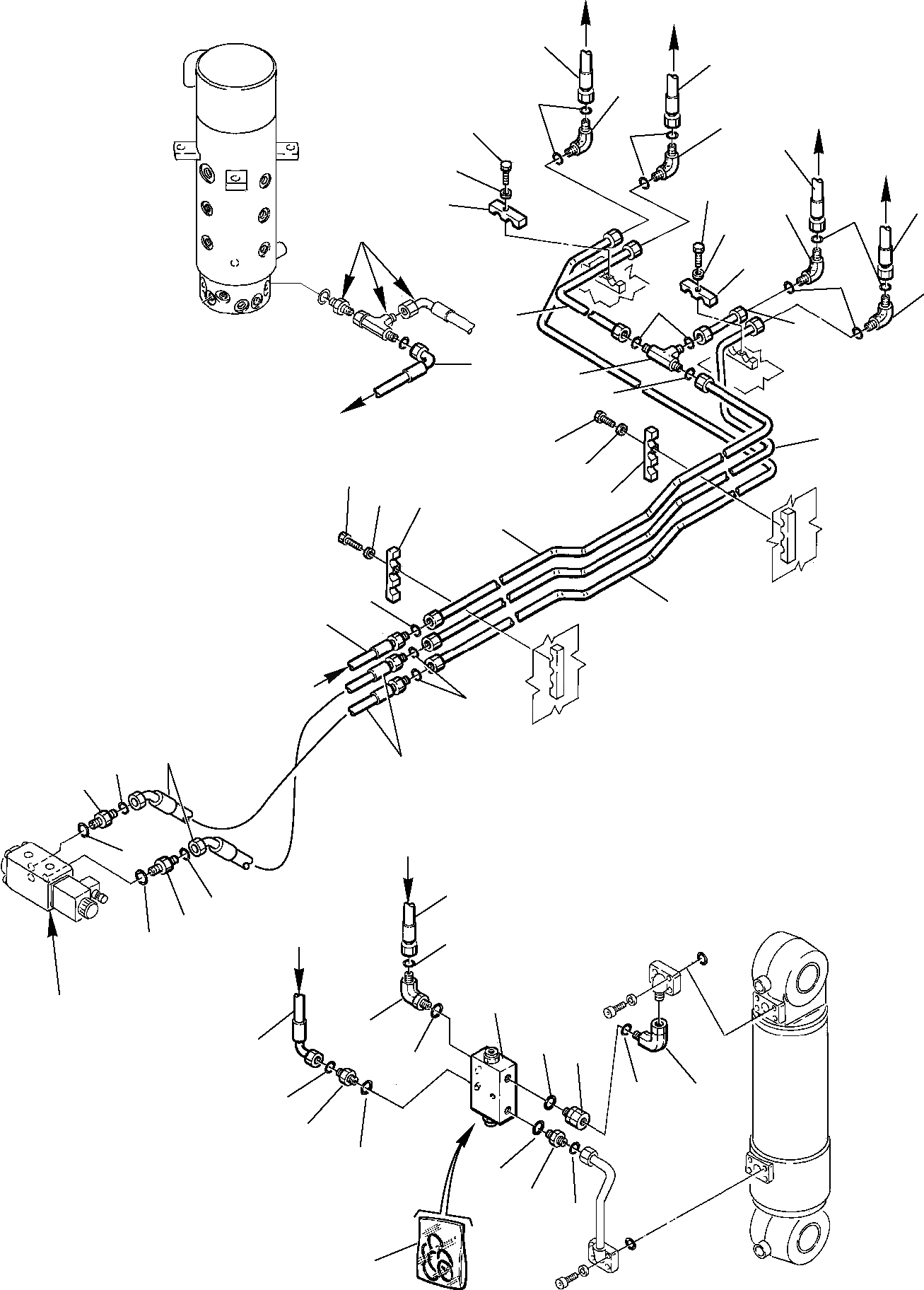 Схема запчастей Komatsu PW75R-2 - ГИДРОЛИНИЯ (ПЕРЕДН. ОТВАЛ С ЗАДН. ОПОРА) (/) УПРАВЛ-Е РАБОЧИМ ОБОРУДОВАНИЕМ