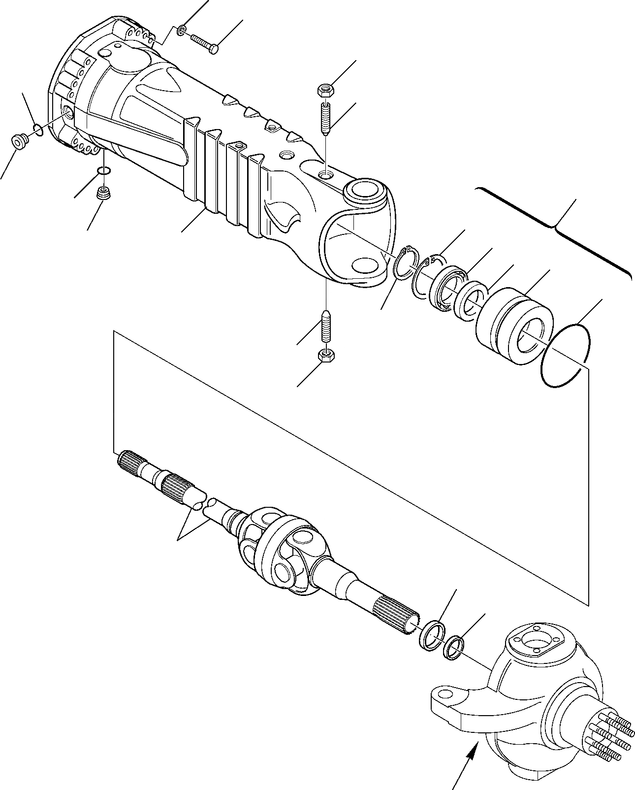 Схема запчастей Komatsu PW75R-2 - ЗАДН. МОСТ (/8) (WS) ХОДОВАЯ