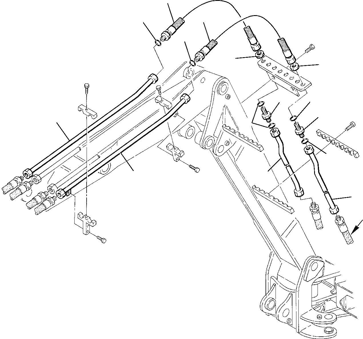 Схема запчастей Komatsu PW75R-2 - ГИДРОЛИНИЯ (НАВЕСНОЕ ОБОРУД-Е) (ДЛЯ 2-СЕКЦИОНН. СТРЕЛЫ) (СТРЕЛА) РАБОЧЕЕ ОБОРУДОВАНИЕ