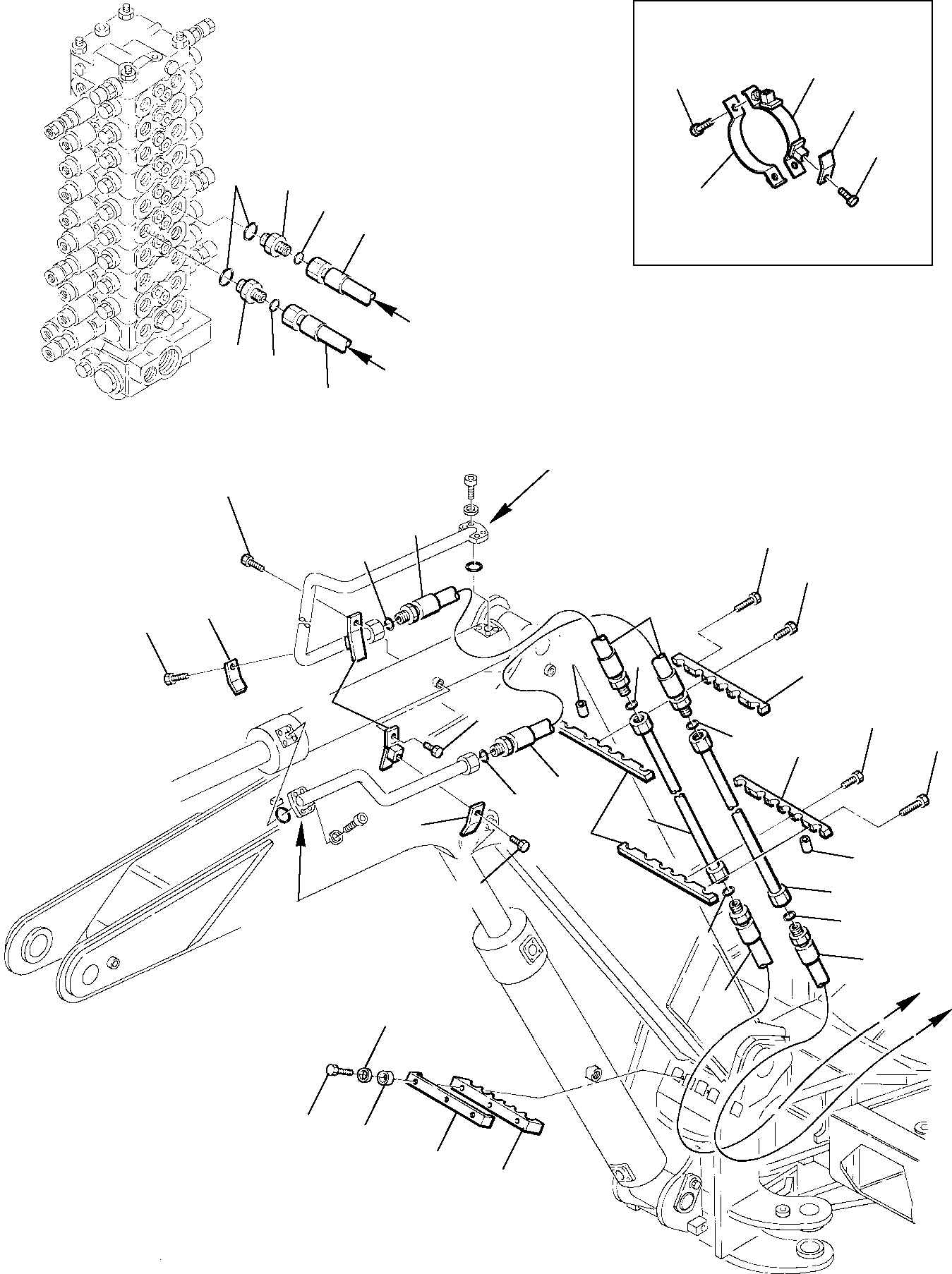 Схема запчастей Komatsu PW75R-2 - ГИДРОЛИНИЯ (ЦИЛИНДР РУКОЯТИ) УПРАВЛ-Е РАБОЧИМ ОБОРУДОВАНИЕМ