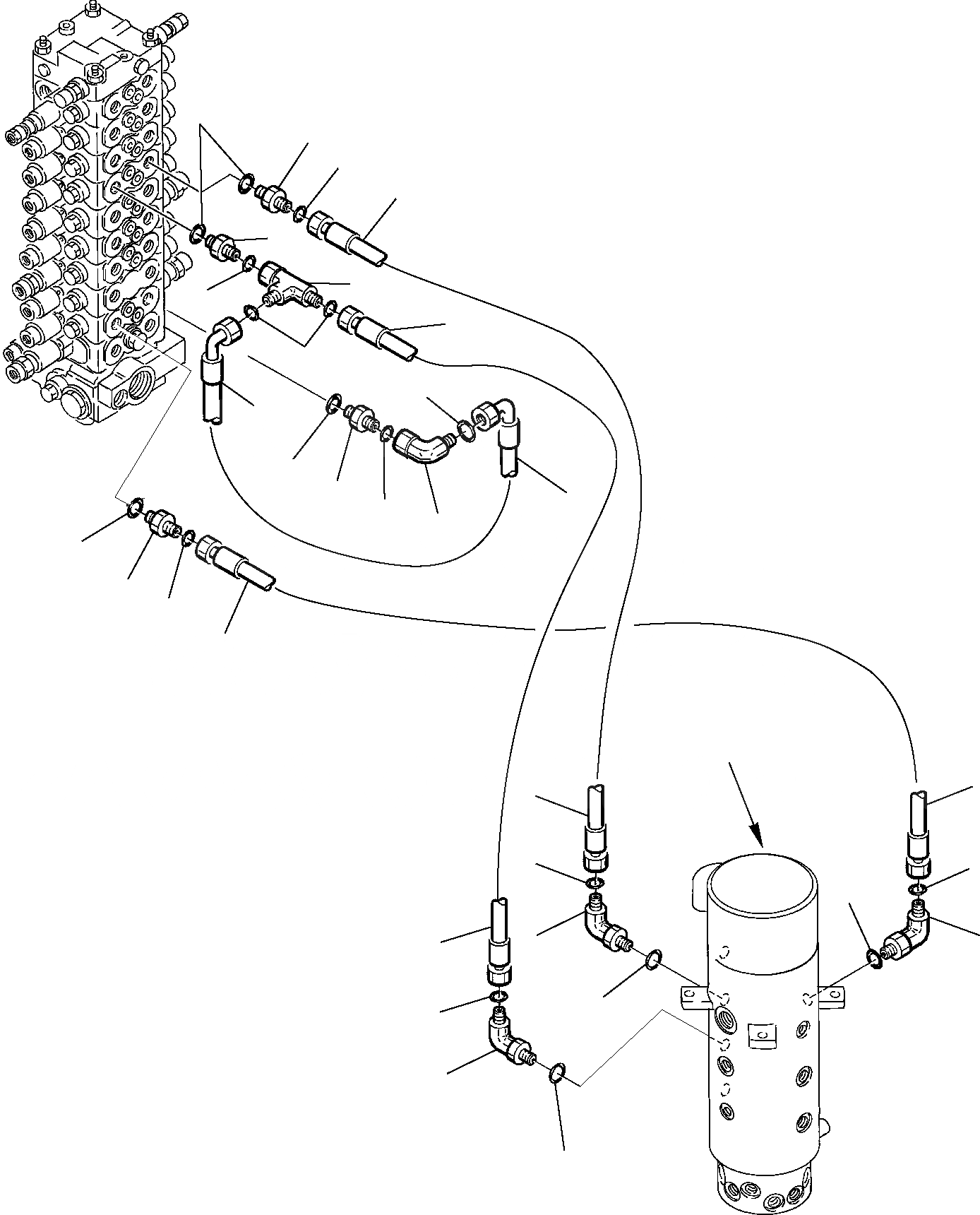 Схема запчастей Komatsu PW75R-2 - ГИДРОЛИНИЯ (ОПОРА СОЛЕНОИДНЫЙ КЛАПАН ЛИНИЯ) (ЗАДН.) УПРАВЛ-Е РАБОЧИМ ОБОРУДОВАНИЕМ