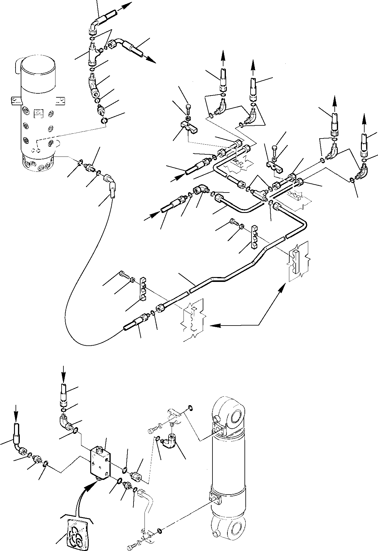 Схема запчастей Komatsu PW75R-2 - ГИДРОЛИНИЯ ЗАДН. ОТВАЛ УПРАВЛ-Е РАБОЧИМ ОБОРУДОВАНИЕМ