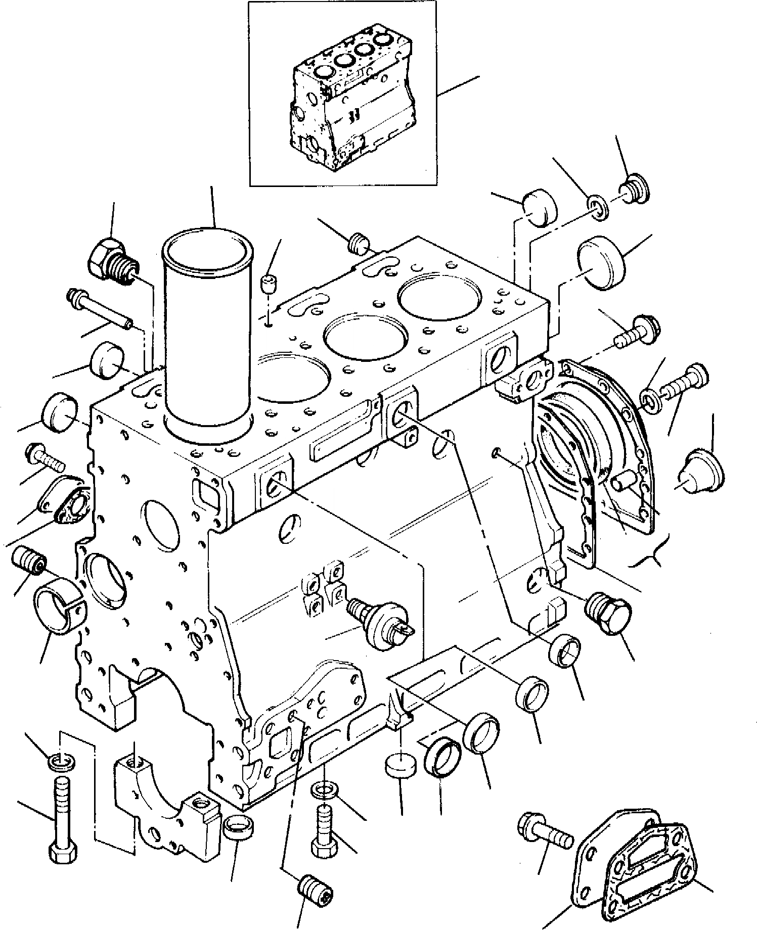 Схема запчастей Komatsu PW95-1 - БЛОК ЦИЛИНДРОВ ГОЛОВКА ЦИЛИНДРОВ