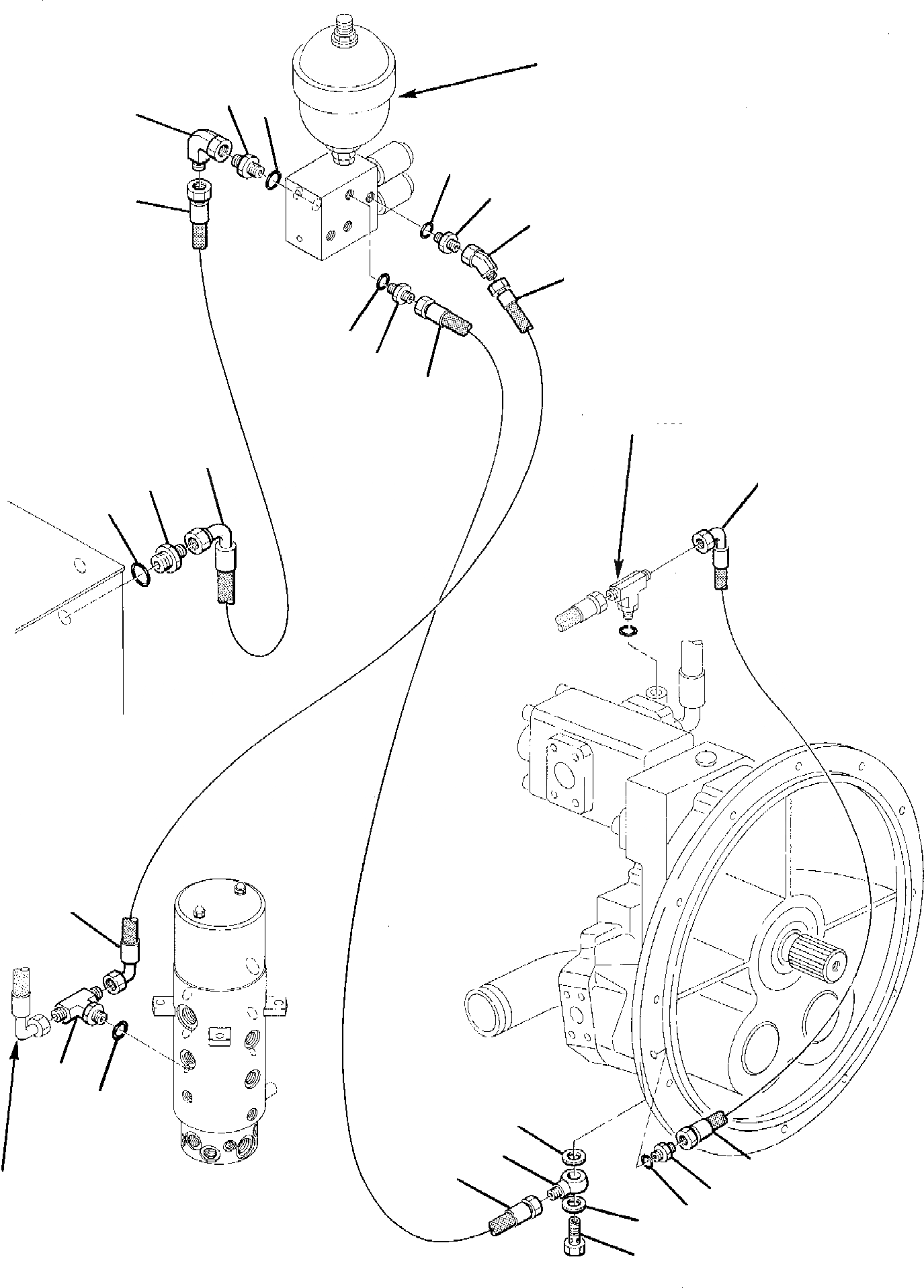 Схема запчастей Komatsu PW95-1 - ГИДРОЛИНИЯ (PPC ТРУБЫ) (/) УПРАВЛ-Е РАБОЧИМ ОБОРУДОВАНИЕМ