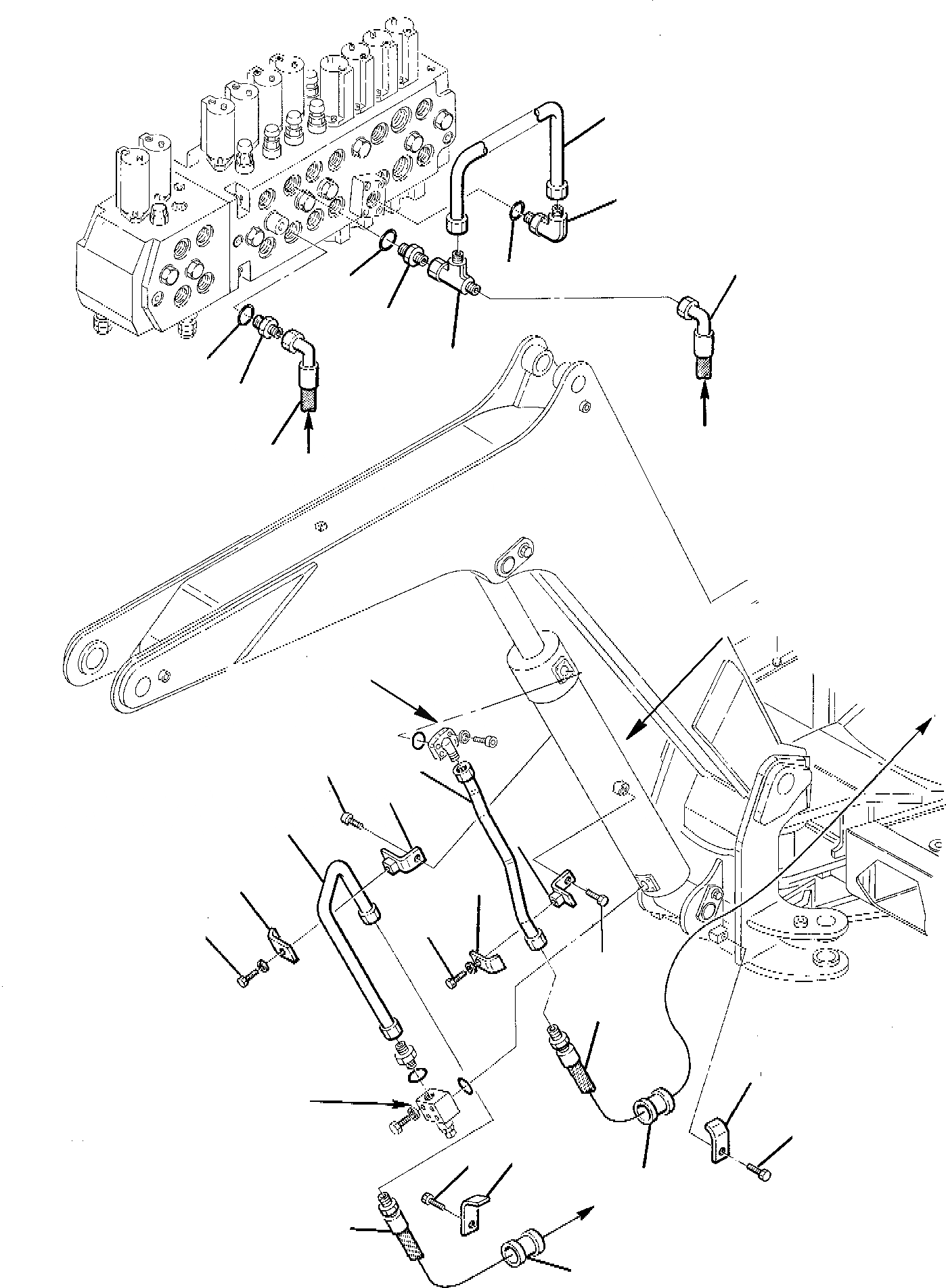 Схема запчастей Komatsu PW95-1 - ГИДРОЛИНИЯ (ЦИЛИНДР СТРЕЛЫ) УПРАВЛ-Е РАБОЧИМ ОБОРУДОВАНИЕМ