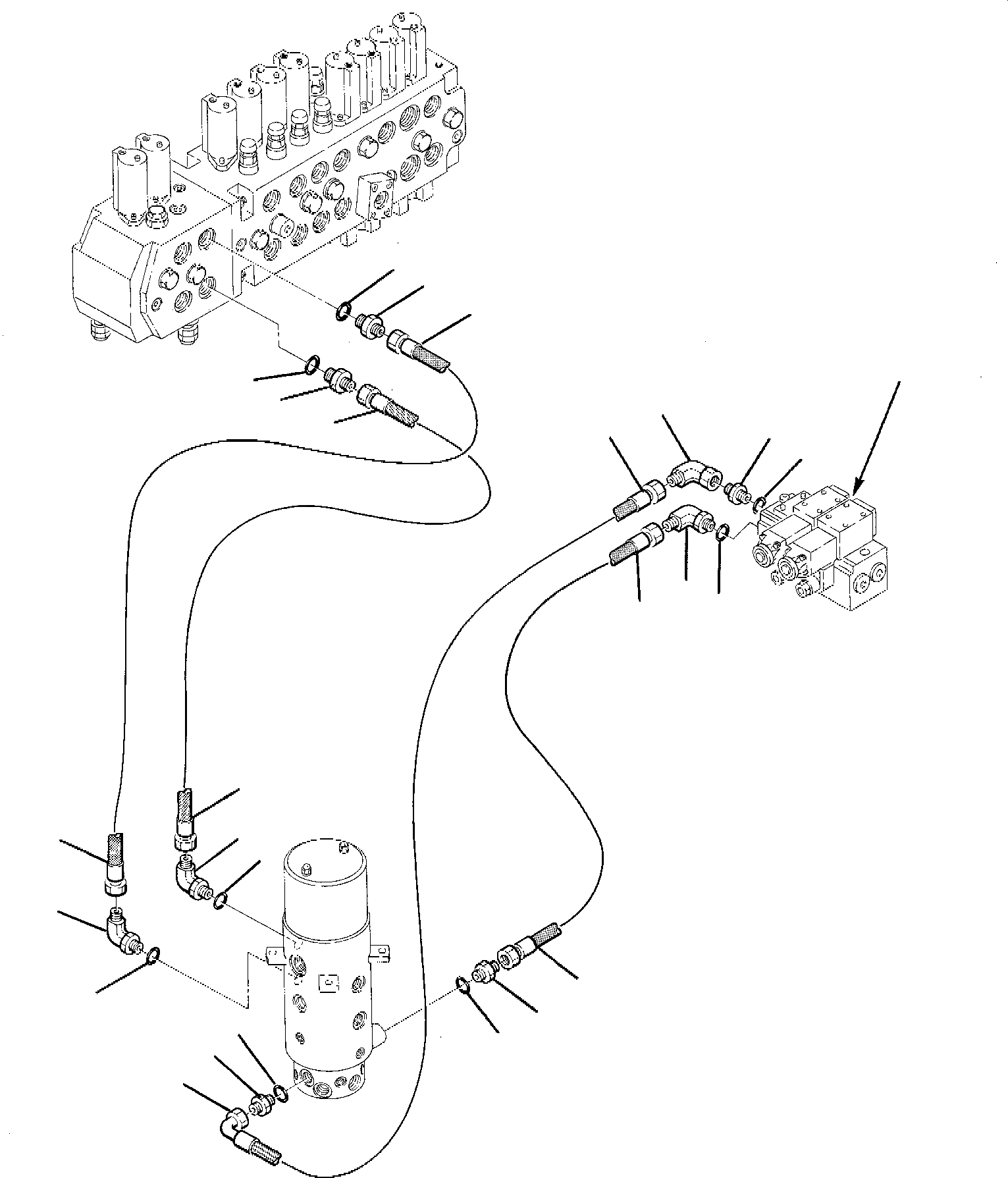 Схема запчастей Komatsu PW95-1 - ГИДРОЛИНИЯ (ОПОРА ИЛИ ОТВАЛ СОЛЕНОИДНЫЙ КЛАПАН ЛИНИЯ) УПРАВЛ-Е РАБОЧИМ ОБОРУДОВАНИЕМ