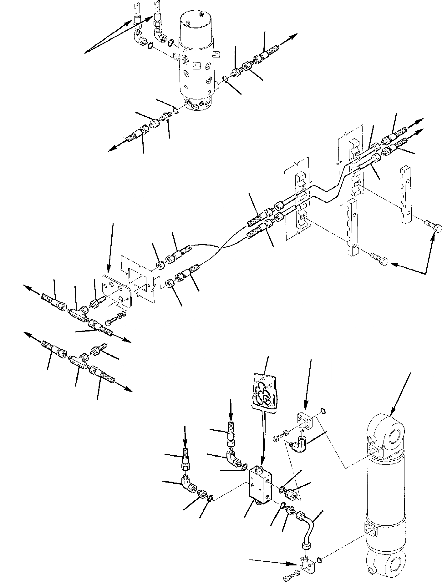 Схема запчастей Komatsu PW95-1 - ГИДРОЛИНИЯ (ПЕРЕДН. ОТВАЛ) УПРАВЛ-Е РАБОЧИМ ОБОРУДОВАНИЕМ