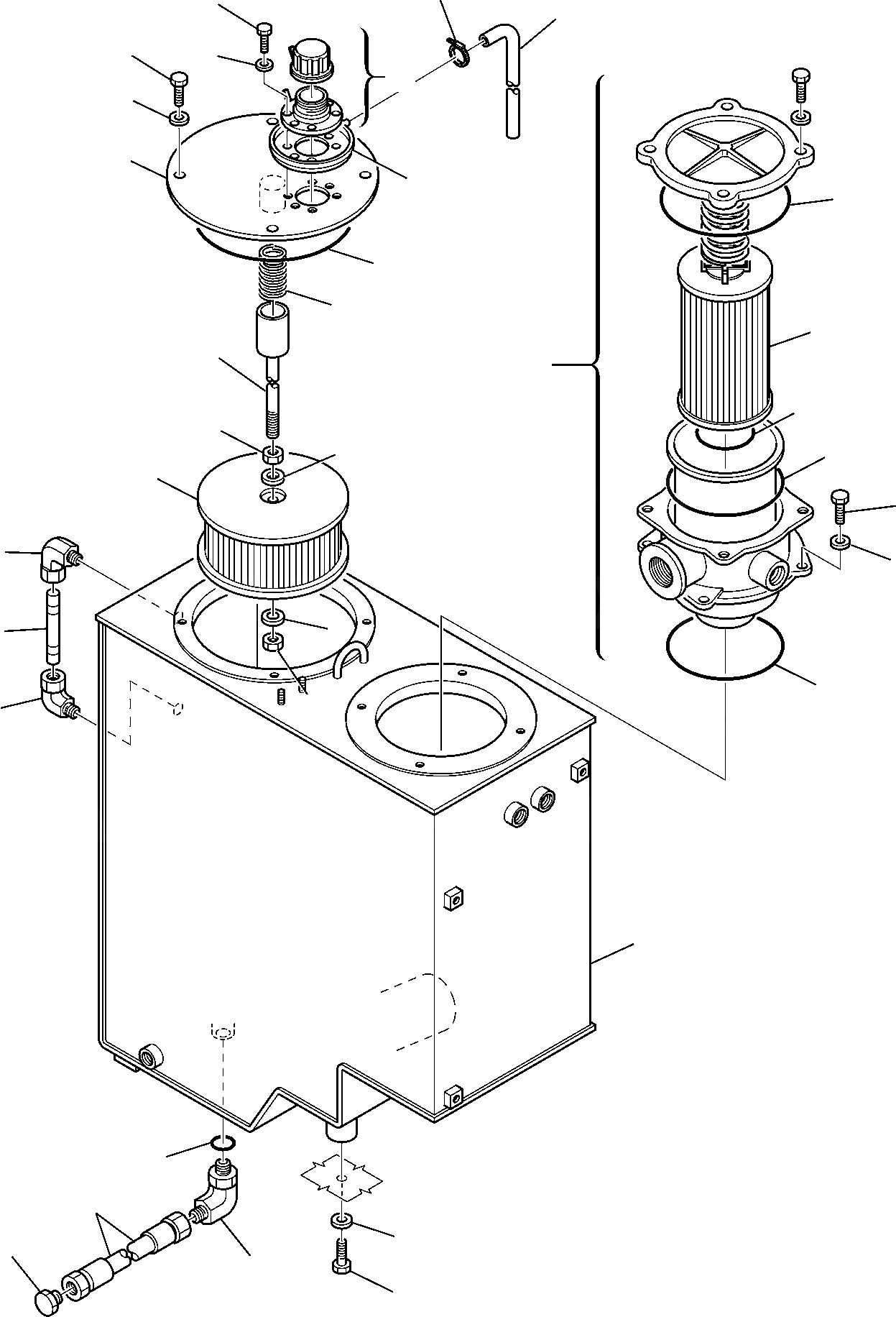 Схема запчастей Komatsu PW95R-2 - ГИДР. БАК. УПРАВЛ-Е РАБОЧИМ ОБОРУДОВАНИЕМ