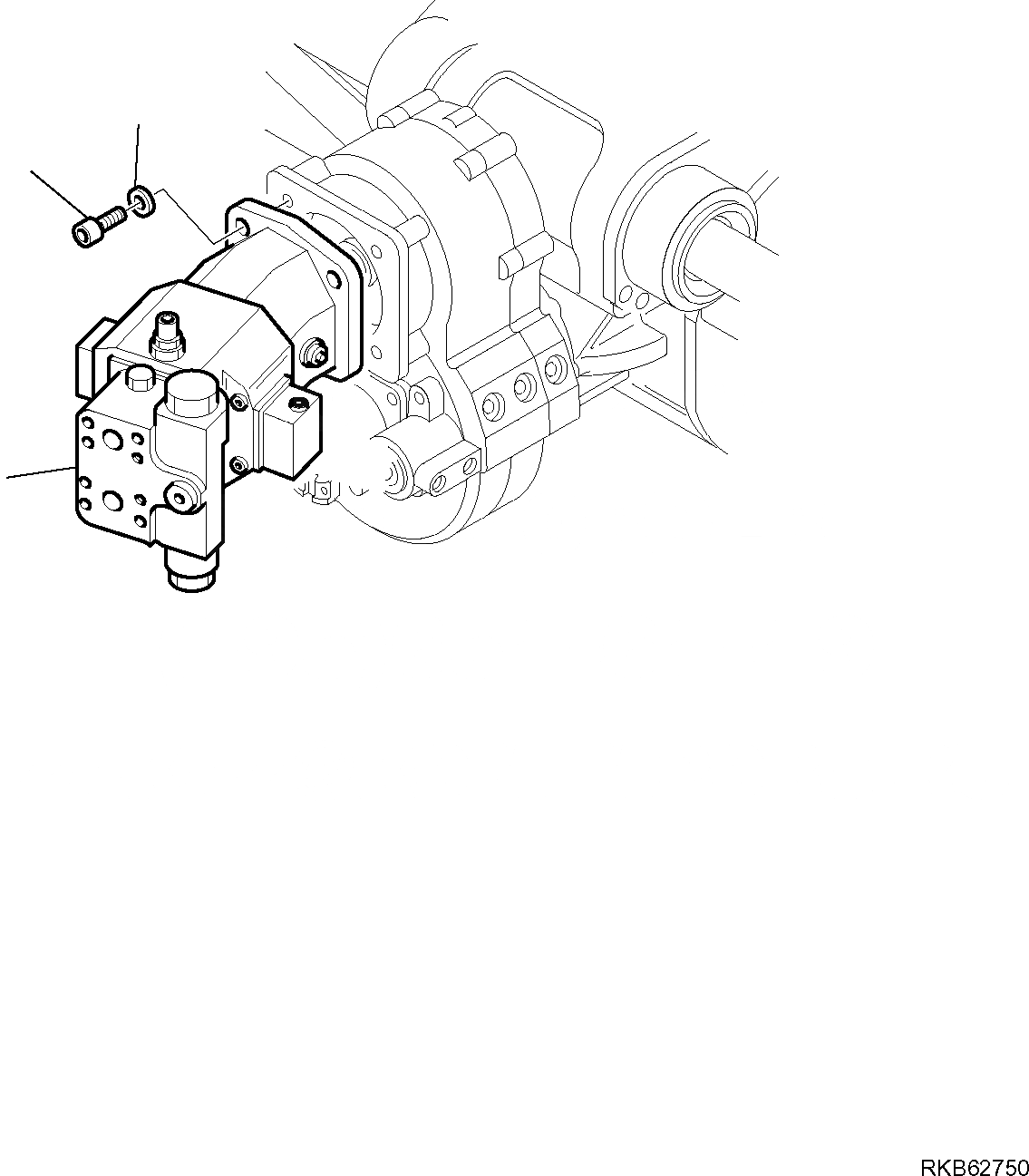Схема запчастей Komatsu PW98MR-6 - МОТОР ХОДА (ЭЛЕМЕНТЫ КРЕПЛЕНИЯ) НИЖН.CARRIAGE