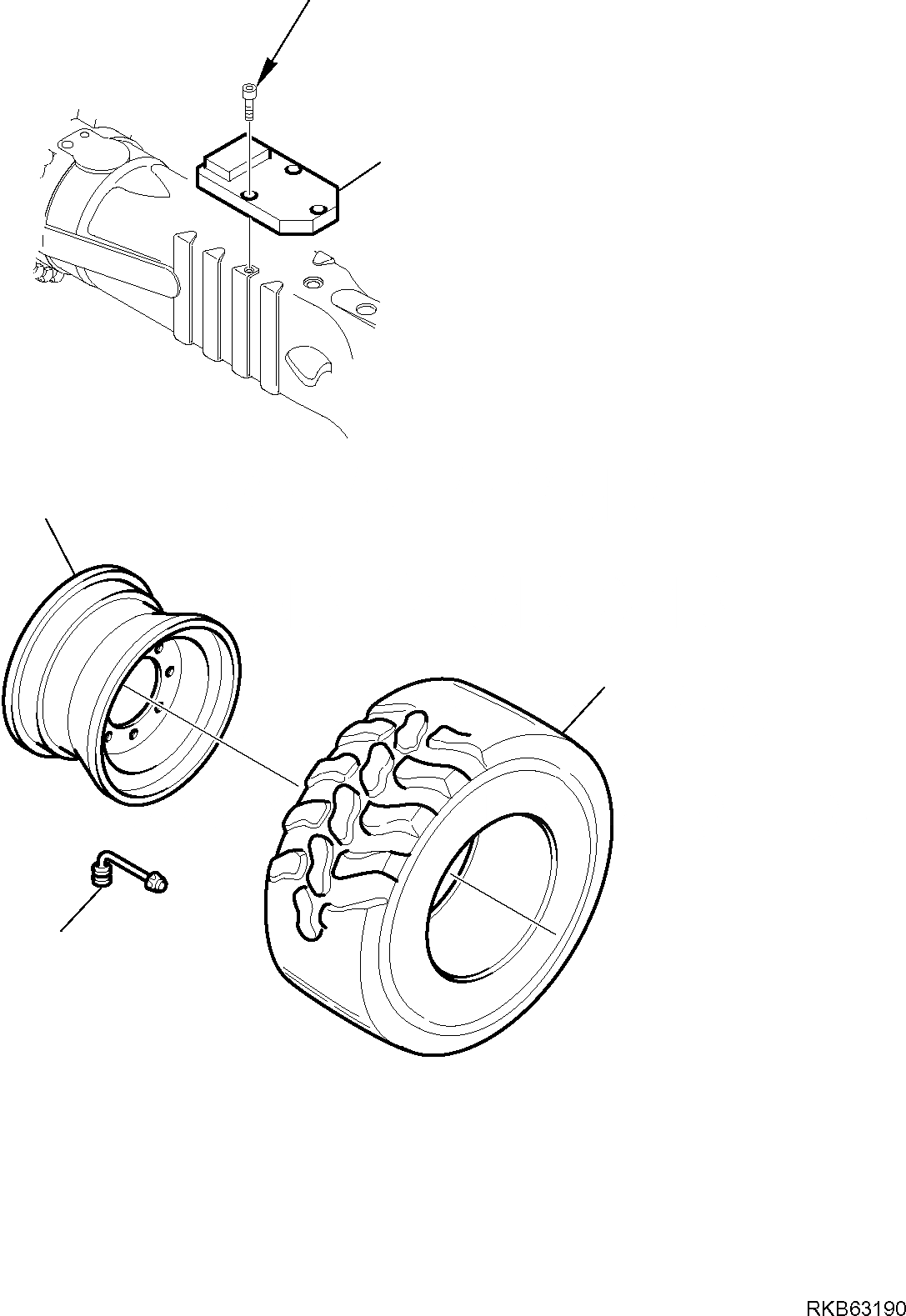 Схема запчастей Komatsu PW98MR-6 - КОЛЕСА (ОДИНОЧН. ТИП 8X9.) НИЖН.CARRIAGE