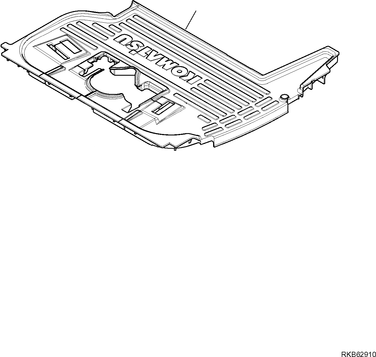 Схема запчастей Komatsu PW98MR-6 - ПОЛ МАТЕРИАЛ ЧАСТИ КОРПУСА И КАБИНА