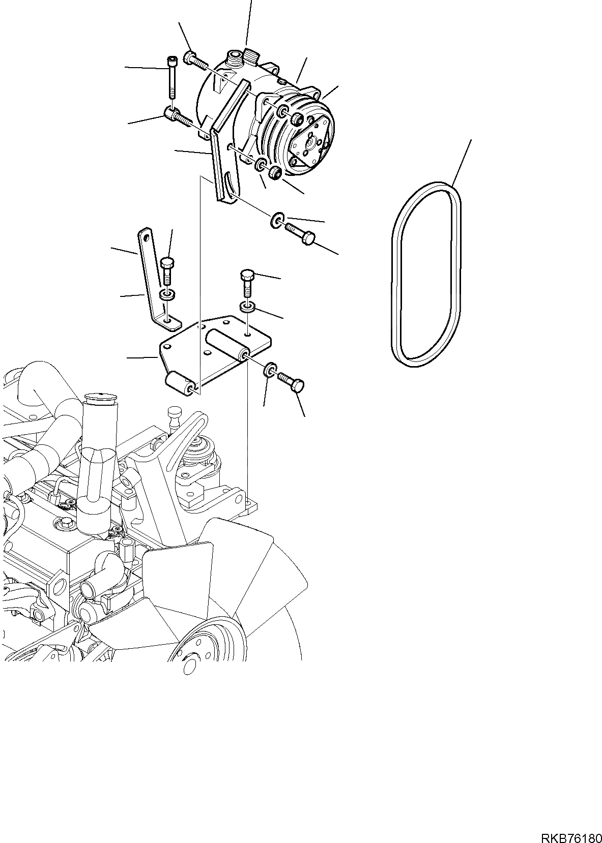 Схема запчастей Komatsu PW98MR-6 - КОНДИЦ. СИСТЕМА (/) ЧАСТИ КОРПУСА И КАБИНА