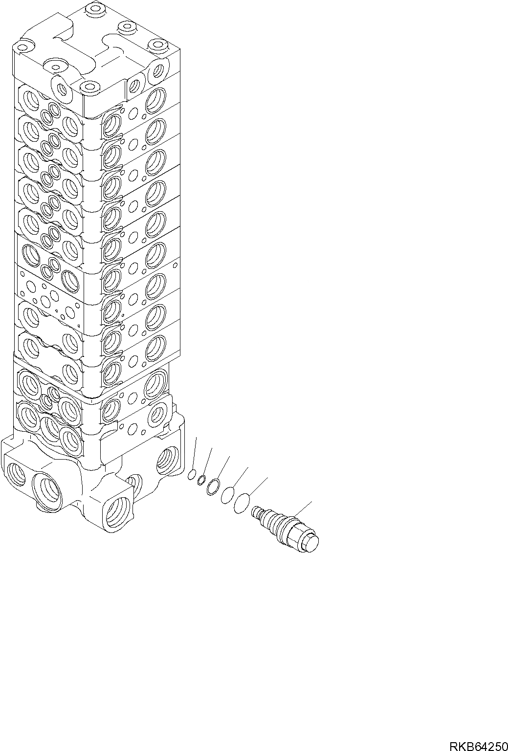 Схема запчастей Komatsu PW98MR-6 - УПРАВЛЯЮЩ. КЛАПАН (9/) РАБОЧЕЕ ОБОРУДОВАНИЕ ГИДРАВЛИКА