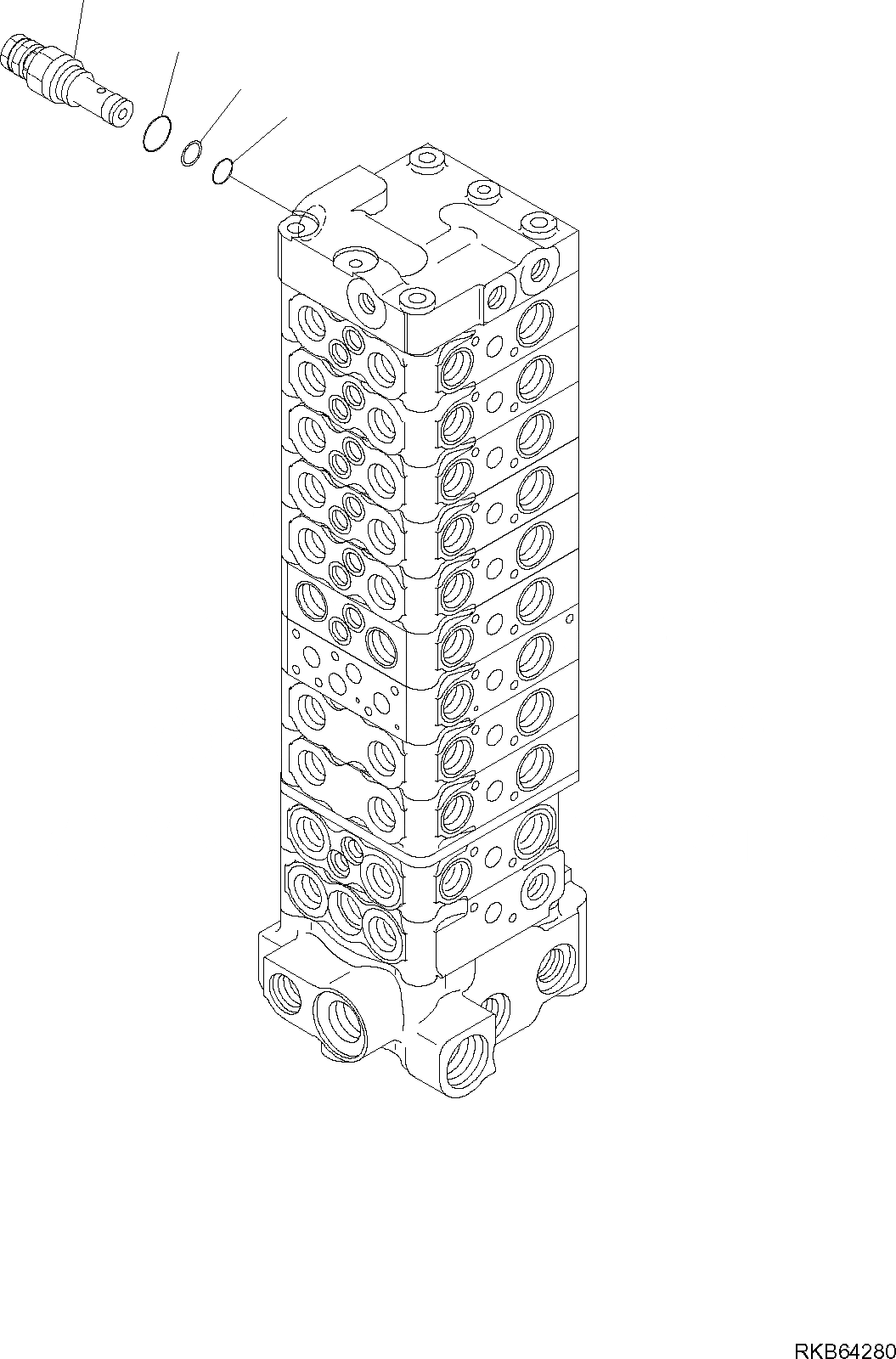 Схема запчастей Komatsu PW98MR-6 - УПРАВЛЯЮЩ. КЛАПАН (/) РАБОЧЕЕ ОБОРУДОВАНИЕ ГИДРАВЛИКА