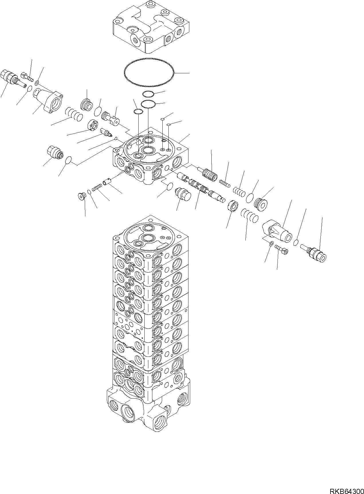 Схема запчастей Komatsu PW98MR-6 - УПРАВЛЯЮЩ. КЛАПАН (/) РАБОЧЕЕ ОБОРУДОВАНИЕ ГИДРАВЛИКА