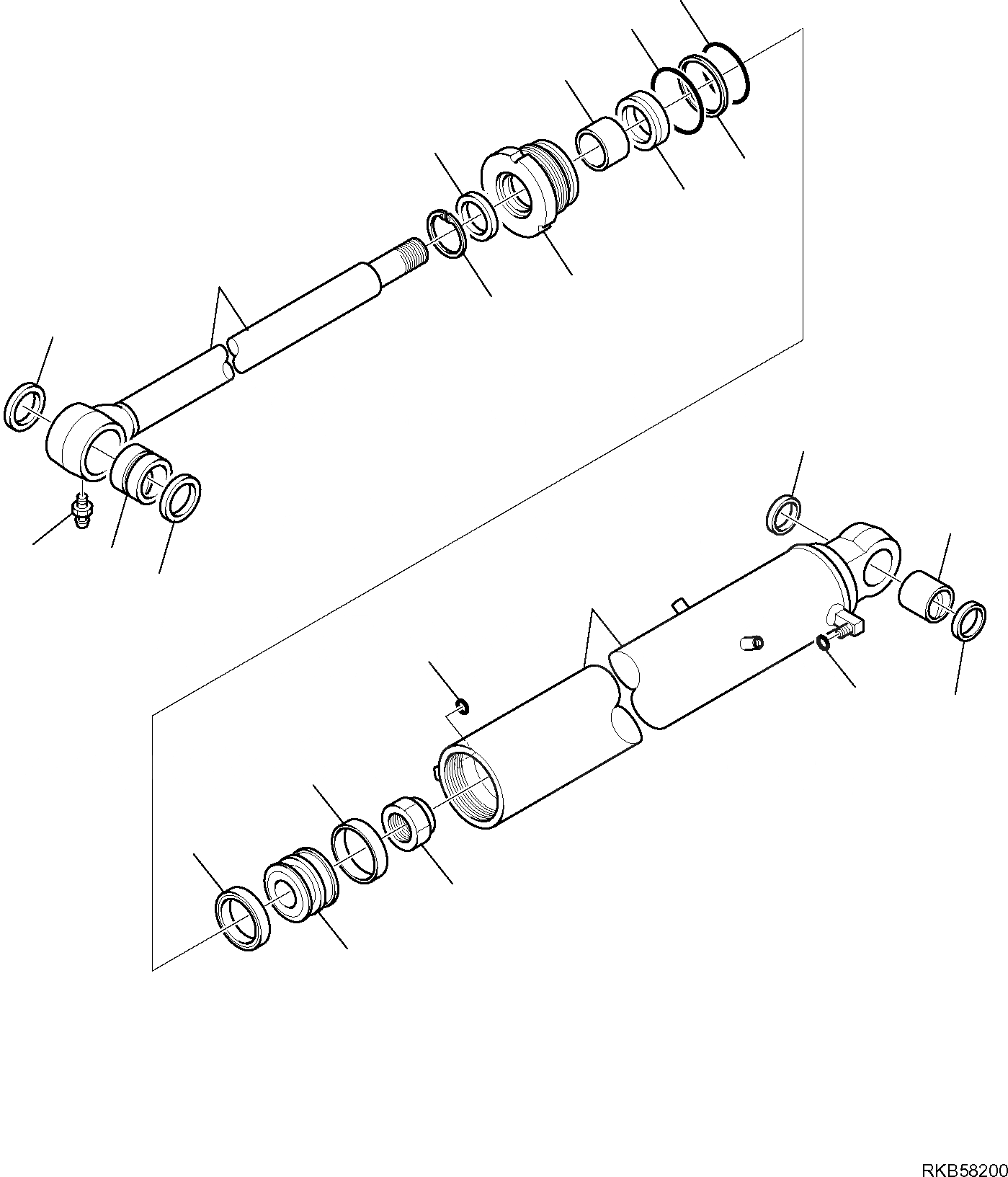 Схема запчастей Komatsu PW98MR-6 - ЦИЛИНДР КОВША РАБОЧЕЕ ОБОРУДОВАНИЕ