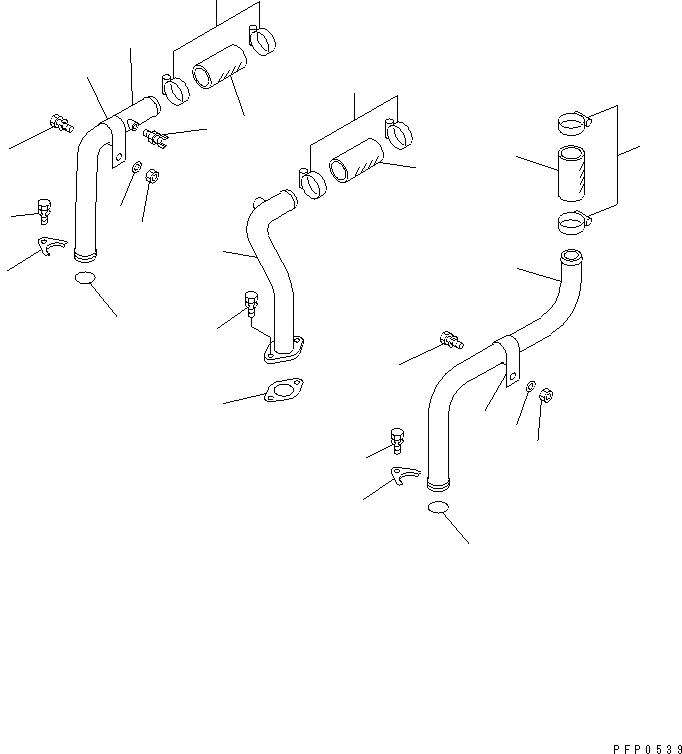 Схема запчастей Komatsu QSK19 - ПОСЛЕОХЛАДИТЕЛЬ ВОДН. ГИДРОЛИНИЯ ДВИГАТЕЛЬ