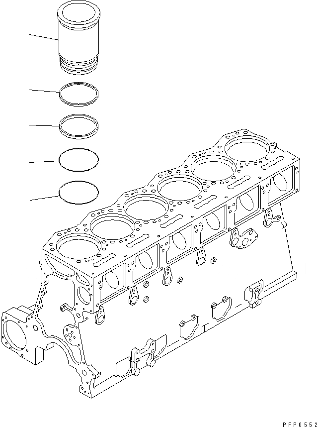 Схема запчастей Komatsu QSK19 - ЦИЛИНДР LYNER ДВИГАТЕЛЬ