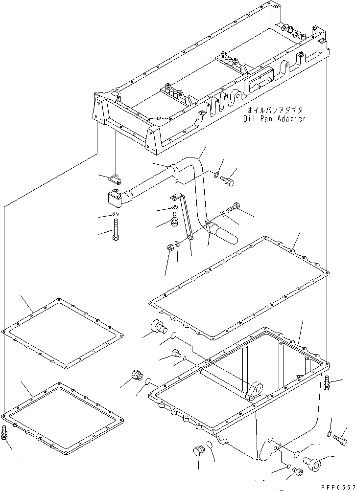 Схема запчастей Komatsu QSK19 - МАСЛЯНЫЙ ПОДДОН И ВСАСЫВАЮЩИЙ ПАТРУБОК ДВИГАТЕЛЬ