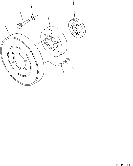 Схема запчастей Komatsu QSK19 - ДЕМПФЕР ДВИГАТЕЛЬ