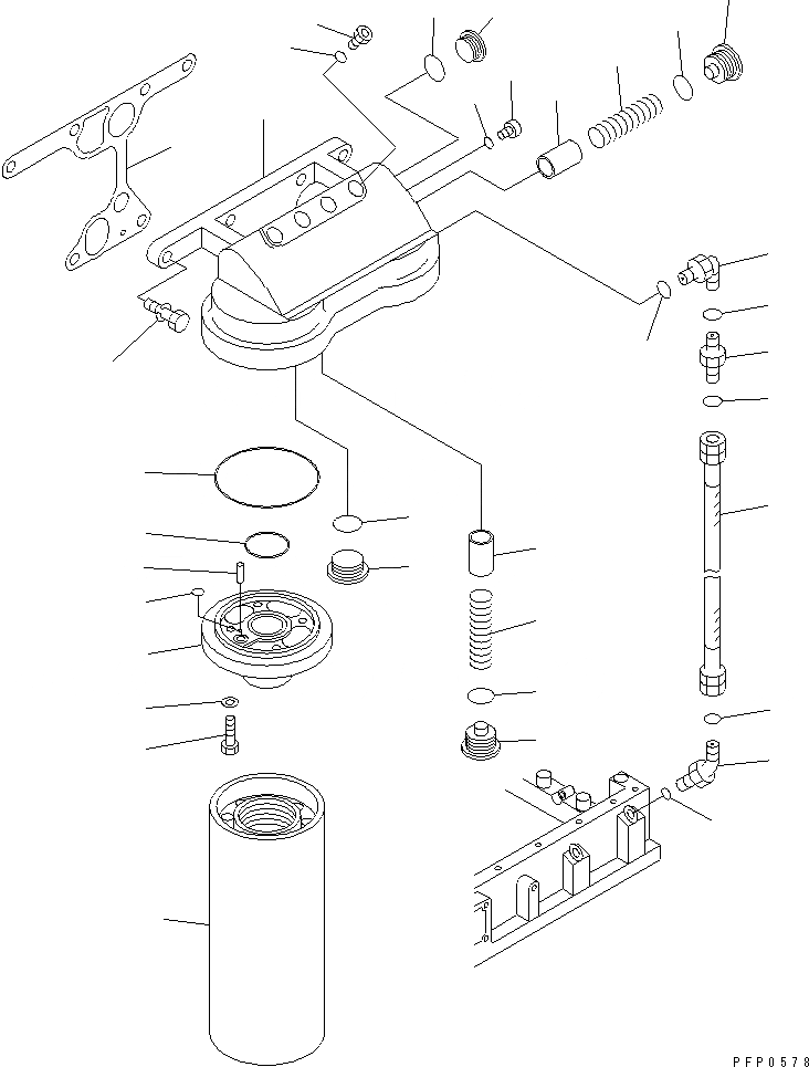 Схема запчастей Komatsu QSK19 - МАСЛ. ФИЛЬТР ДВИГАТЕЛЬ