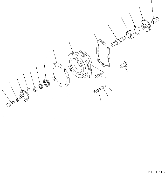 Схема запчастей Komatsu QSK19 - ТОПЛИВН. НАСОС (/) (COVER) (ВНУТР. ЧАСТИ) ДВИГАТЕЛЬ