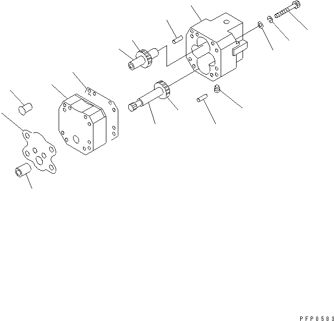 Схема запчастей Komatsu QSK19 - ТОПЛИВН. НАСОС (/) (ПРИВОД НАСОС) (ВНУТР. ЧАСТИ) ДВИГАТЕЛЬ