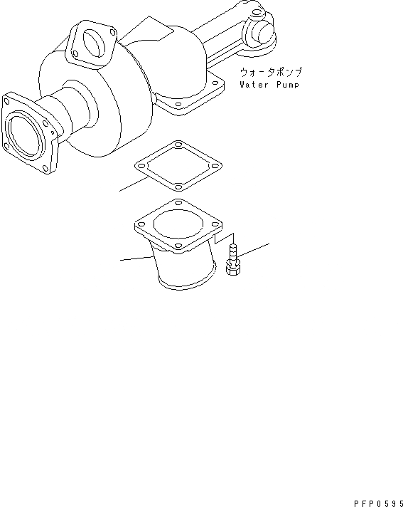 Схема запчастей Komatsu QSK19 - ВОДН. СОЕДИН-Е ДВИГАТЕЛЬ