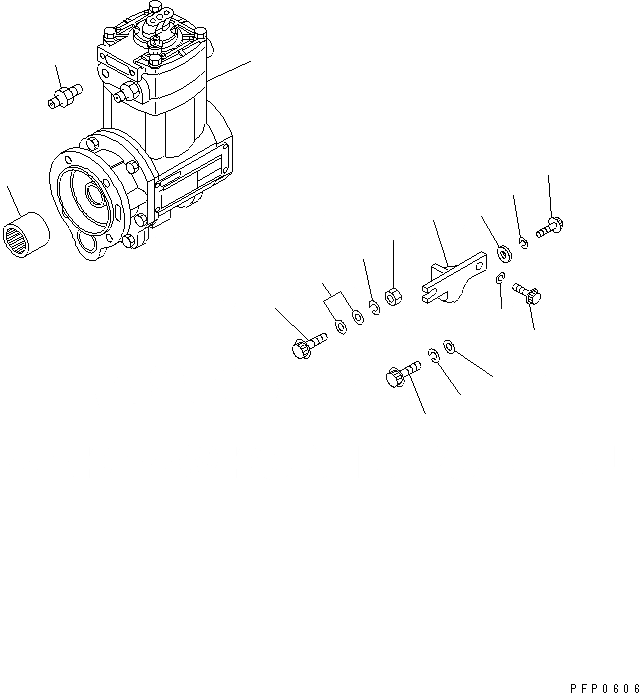 Схема запчастей Komatsu QSK19 - КОМПРЕССОР ДВИГАТЕЛЬ