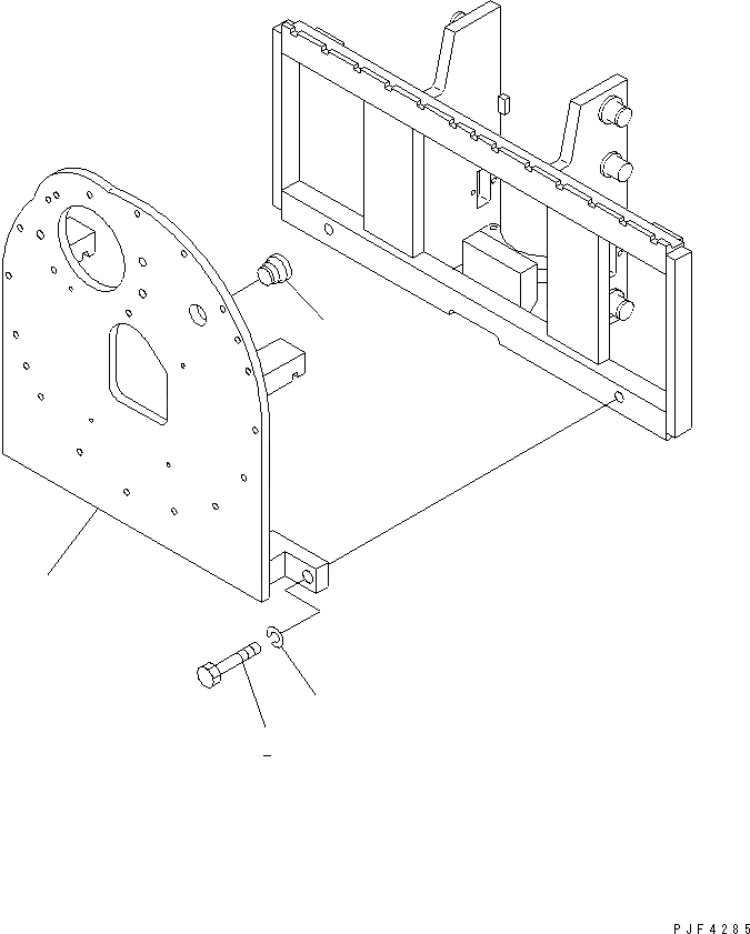 Схема запчастей Komatsu RFE156-1 - ВРАЩАЮЩ. ВИЛЫ (ЗАДН. ПЛАСТИНА) ВРАЩАЮЩ. ВИЛЫ (ДЛЯ FREE VIEW ТРОЙН. МАЧТА)