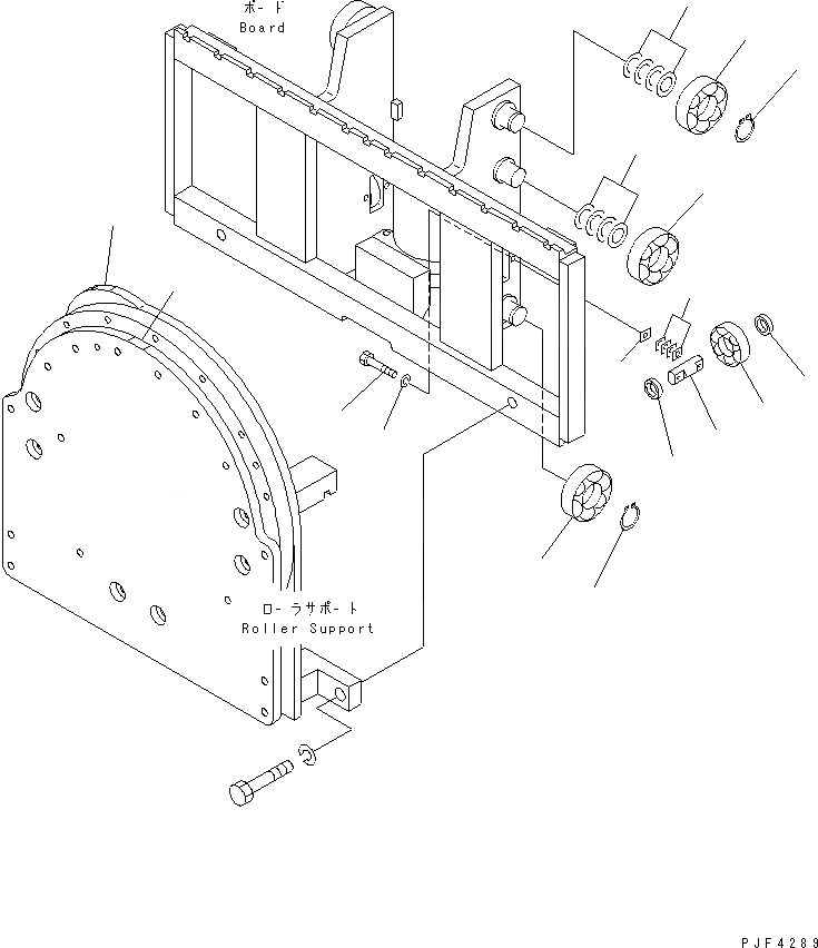 Схема запчастей Komatsu RFE156-1 - ВРАЩАЮЩ. ВИЛЫ (РОЛИК) ВРАЩАЮЩ. ВИЛЫ (ДЛЯ FREE VIEW ТРОЙН. МАЧТА)