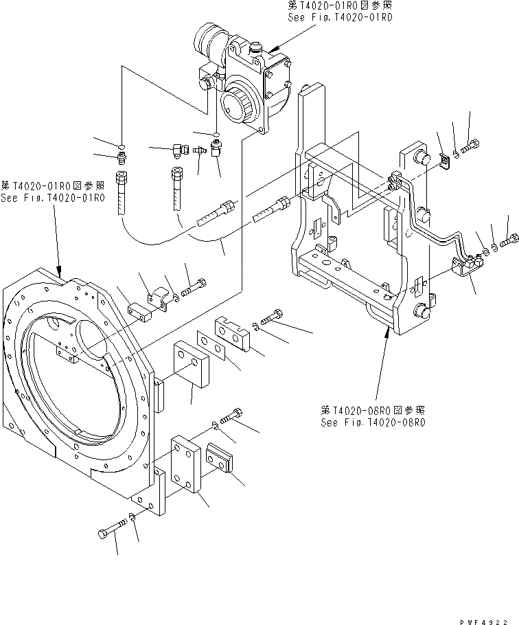 Схема запчастей Komatsu RFE157-1-AR - ВРАЩАЮЩ. ВИЛЫ (КРЮК ТИП) ТРУБЫ (S/L/P-ТИП) ВРАЩАЮЩ. ВИЛЫ (КРЮК ТИП) (FV МАЧТА¤MM FL/FV МАЧТА) (REACH)