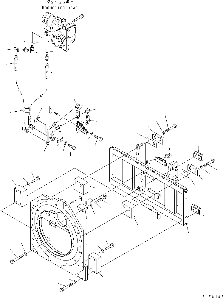 Схема запчастей Komatsu RFE158-2 - ВРАЩАЮЩ. ВИЛЫ (КРЮК ТИП) ТРУБЫ ВРАЩАЮЩ. ВИЛЫ (КРЮК ТИП) (EXCLUSIVE ЧАСТИ ДЛЯ VFF МАЧТА)