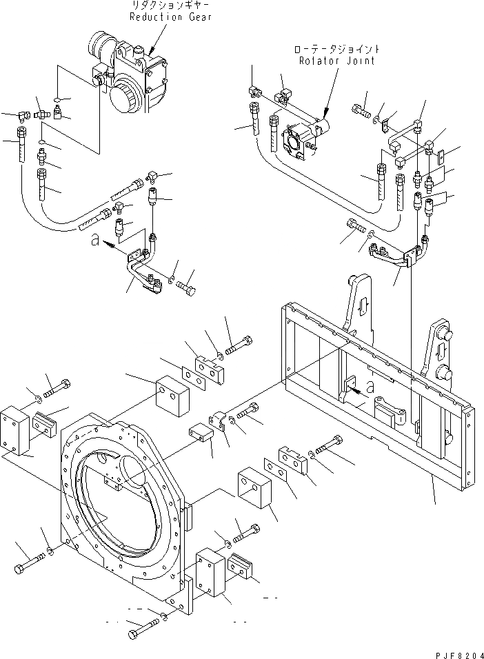 Схема запчастей Komatsu RSE254-2 - ROLL КРЕПЛЕНИЕ (КРЮК ТИП) ТРУБЫ COMMON ROLL КРЕПЛЕНИЕ (S/S КРЮК ТИП) (EXCLUSIVE ЧАСТИ ДЛЯ VFF МАЧТА)
