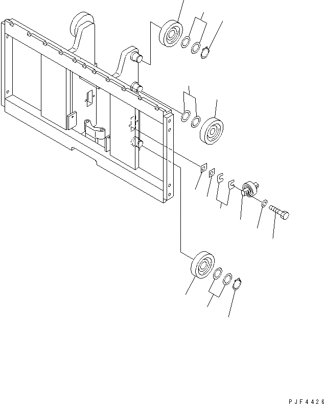 Схема запчастей Komatsu RSE303-1 - ROLL КРЕПЛЕНИЕ (КРЮК ТИП) РОЛИК ROLL КРЕПЛЕНИЕ (S/S КРЮК ТИП) (EXCLUSIVE ЧАСТИ ДЛЯ VT МАЧТА)