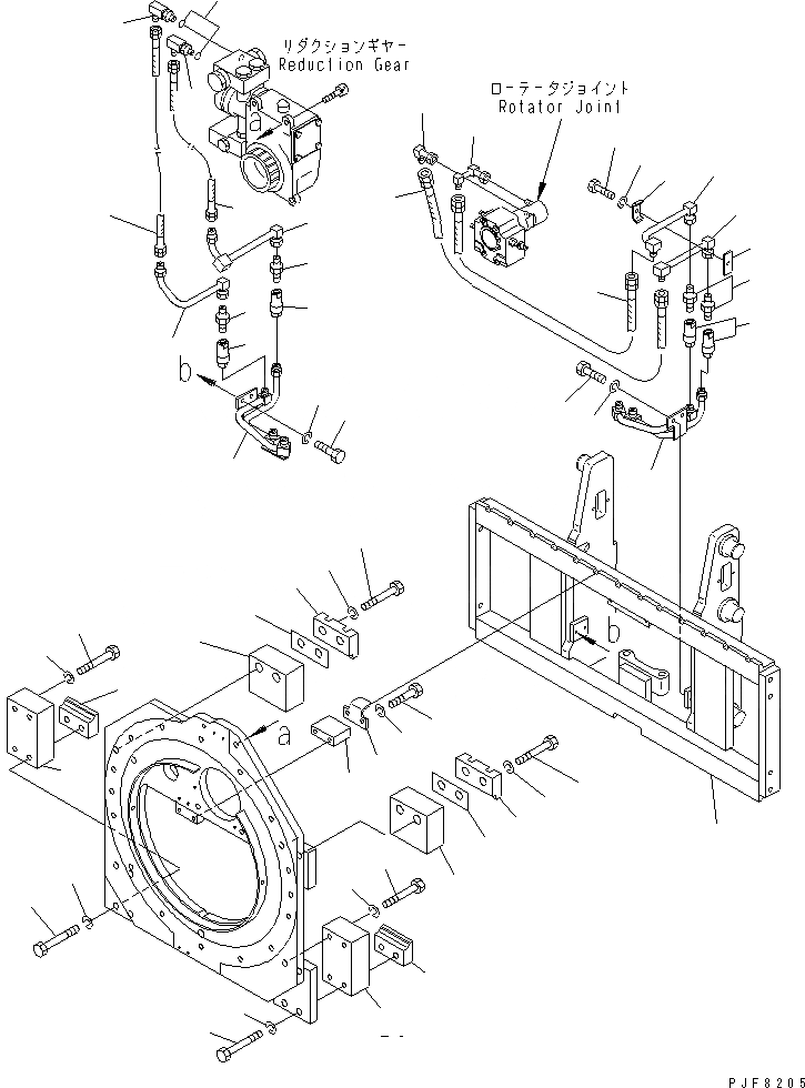 Схема запчастей Komatsu RSE304-2 - ROLL КРЕПЛЕНИЕ (КРЮК ТИП) ТРУБЫ COMMON ROLL КРЕПЛЕНИЕ (S/S КРЮК ТИП) (EXCLUSIVE ЧАСТИ ДЛЯ VFF МАЧТА)