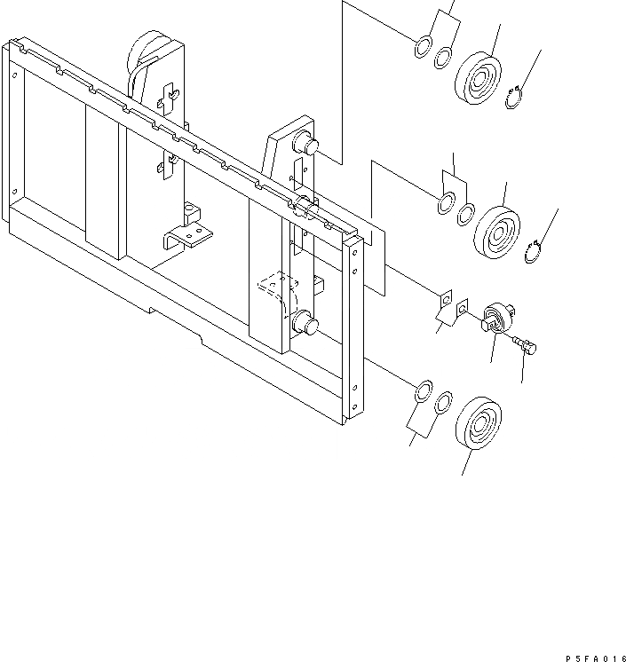 Схема запчастей Komatsu RSS409-1 - ROLL КРЕПЛЕНИЕ (РОЛИК) (КРЮК ТИП) (ДЛЯ ОДИНОЧН. ПОВОРОТН. И HALF SPLIT) (ДЛЯ FV МАЧТА) ROLL КРЕПЛЕНИЕ(S/S¤H/S КРЮК ТИП)(EXCLUSIVE ЧАСТИ ДЛЯ FV МАЧТА)