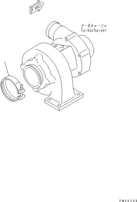 Схема запчастей Komatsu S4D102E-1AE - КРЕПЛЕНИЕ ВЫПУСКН. СОЕДИНИТЕЛЯ ДВИГАТЕЛЬ