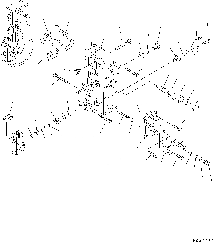 Схема запчастей Komatsu S4D102E-1F-US - ТОПЛ. НАСОС (РЕГУЛЯТОР) (/) (ВНУТР. ЧАСТИ)(№9-) ДВИГАТЕЛЬ