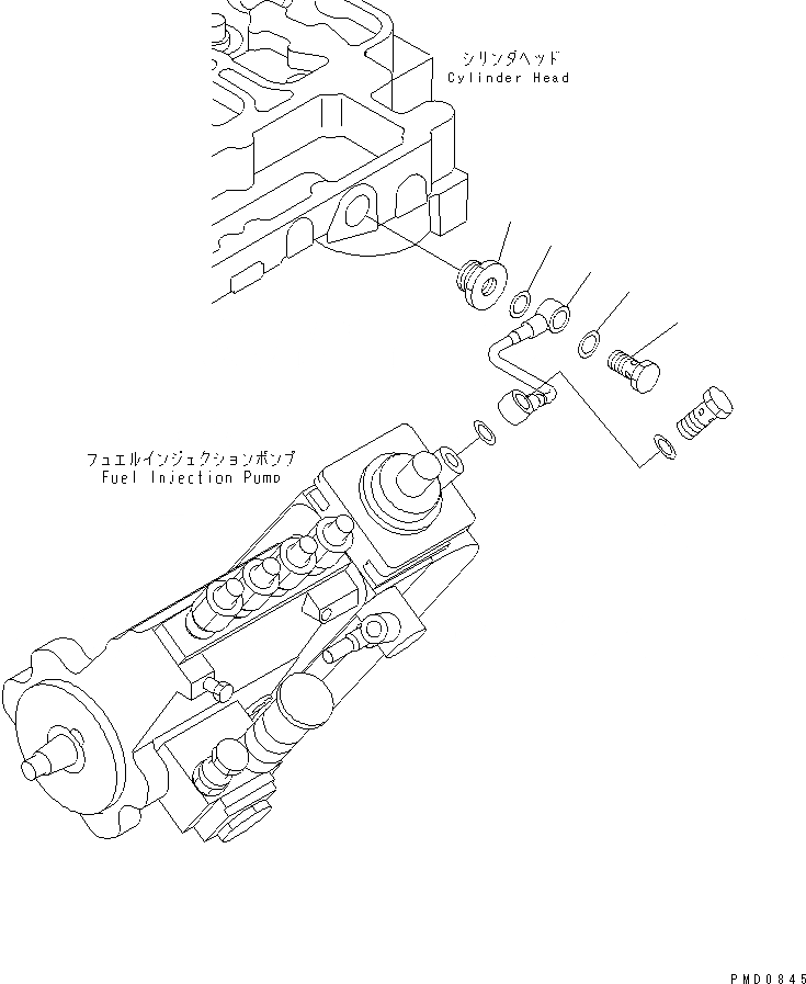 Схема запчастей Komatsu S4D102E-1F-US - ТРУБКА (ФОРСИР.)(№-) ДВИГАТЕЛЬ